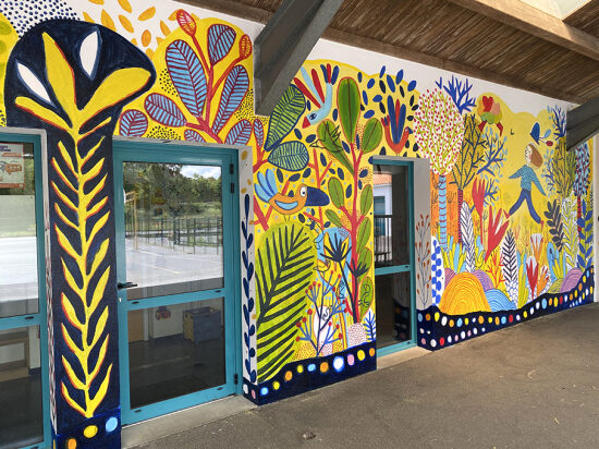 Fresque murale collaborative I École Jacques Prévert (85)