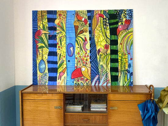Fresque sur bois collaborative I Ville de Airaines (80)