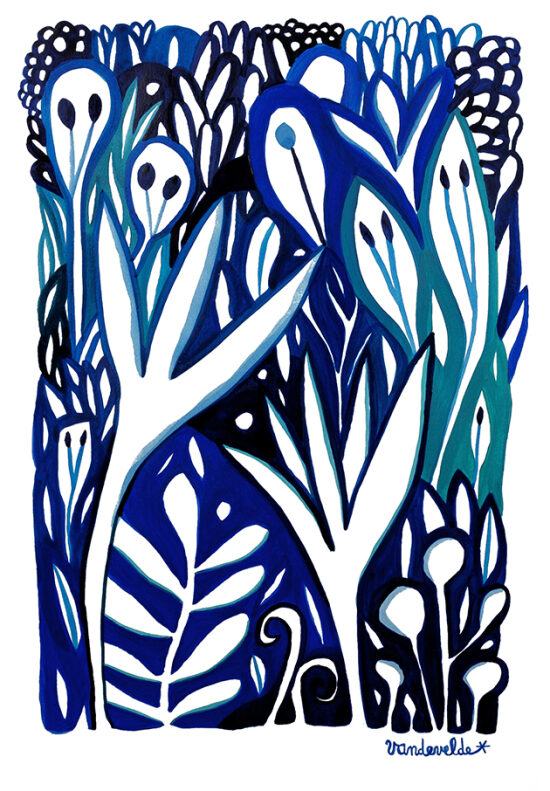 Série Jardin des songes I Peinture acrylique et encre