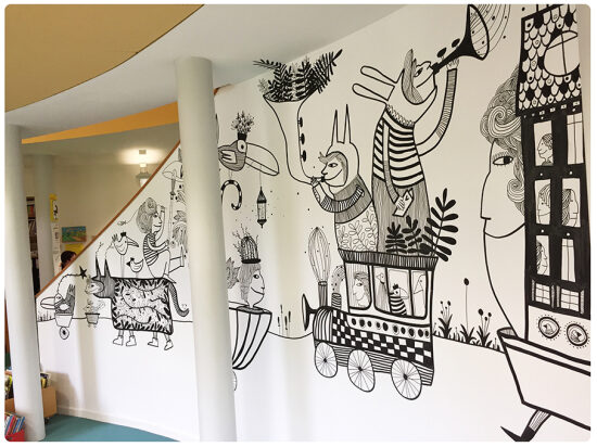 Fresque murale I Médiathèque- Ville de Laon